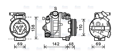 AVA Aircon Compressor BWAK443