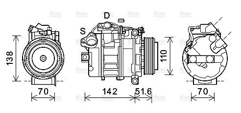 AVA Aircon Compressor BWAK487
