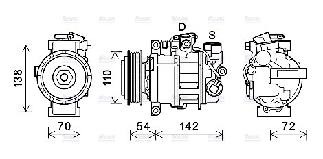 AVA Aircon Compressor BWAK495