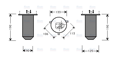 AVA Aircon Receiver Dryer Filter BWD216