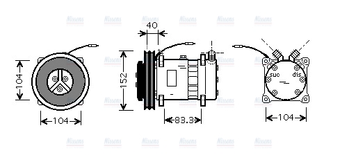 AVA Aircon Compressor CLAK001