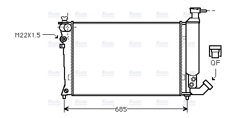 AVA Coolant Radiator CN2057
