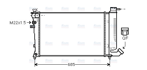 AVA Coolant Radiator CN2123