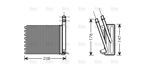 AVA Cabin Heater Core CN6243