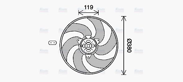 AVA Radiator Cooling Fan CN7555