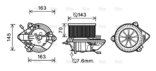 AVA Cabin Fan Blower Motor CN8508