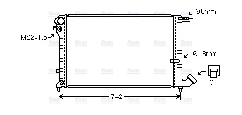 AVA Coolant Radiator CNA2134