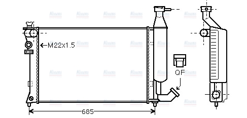 AVA Coolant Radiator CNA2140