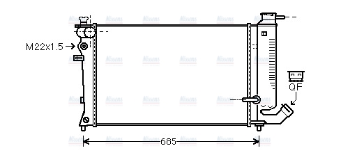 AVA Coolant Radiator CNA2170
