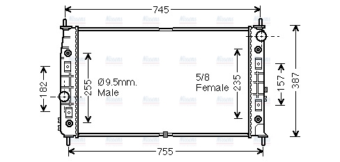 AVA Coolant Radiator CR2054