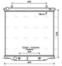 AVA Coolant Radiator CT2059