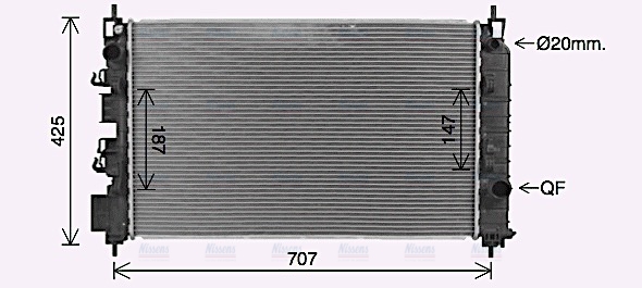 AVA Coolant Radiator CT2081