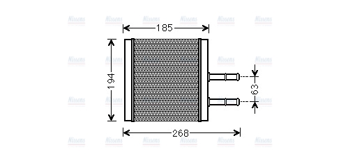 AVA Cabin Heater Core CTA6042