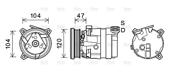AVA Aircon Compressor CTAK054