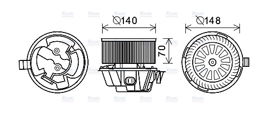 AVA Cabin Fan Blower Motor DA8012