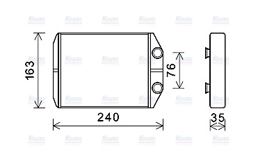 AVA Cabin Heater Core DAA6014