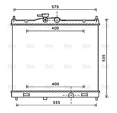 AVA Coolant Radiator DN2347