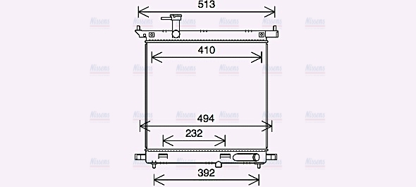 AVA Coolant Radiator DN2441