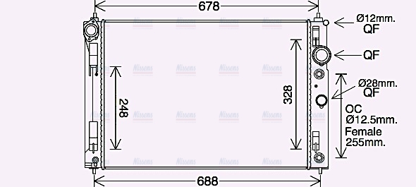 AVA Coolant Radiator DN2450