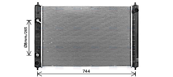 AVA Coolant Radiator DN2468