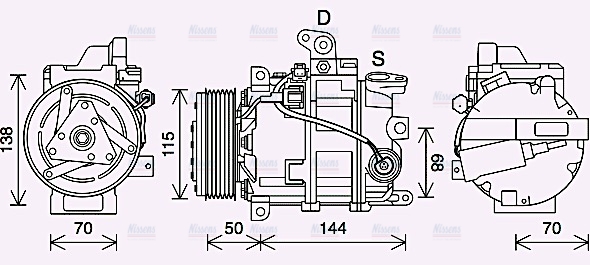 AVA Aircon Compressor DNAK447
