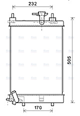 AVA Coolant Radiator DU2071