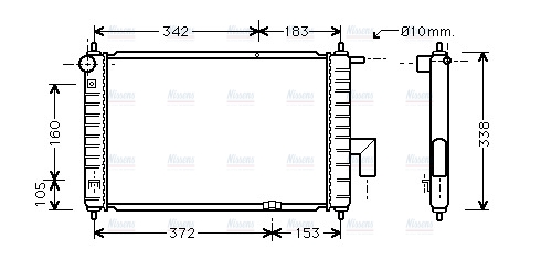 AVA Coolant Radiator DW2072