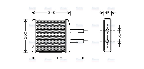 AVA Cabin Heater Core DW6059