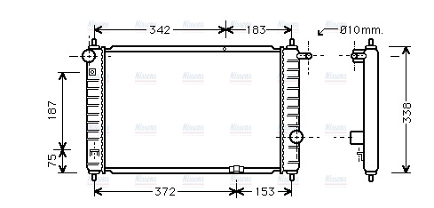 AVA Coolant Radiator DWA2007