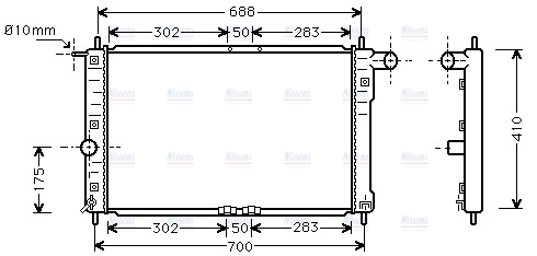 AVA Coolant Radiator DWA2014