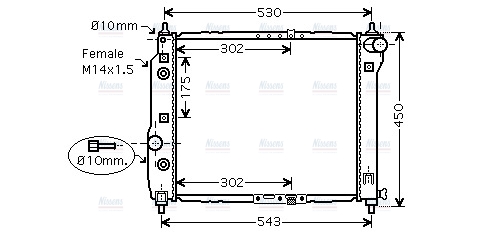 AVA Coolant Radiator DWA2069