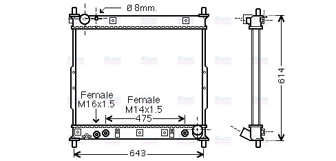 AVA Coolant Radiator DWA2104