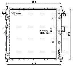 AVA Coolant Radiator DWA2105