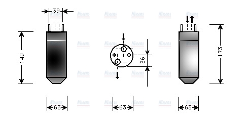 AVA Aircon Receiver Dryer Filter DWD023