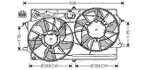 AVA Radiator Cooling Fan FD7507