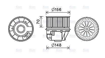 AVA Cabin Fan Blower Motor FD8618