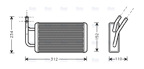 AVA Cabin Heater Core FDA6215