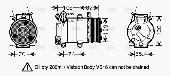 AVA Aircon Compressor FDK392