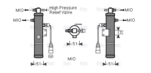 AVA Aircon Receiver Dryer Filter FED009
