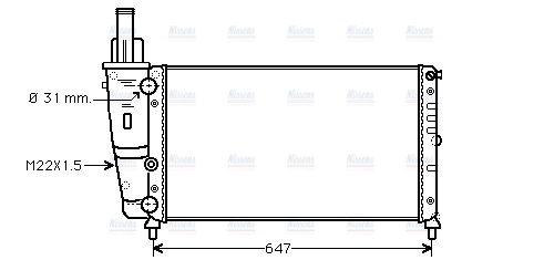 AVA Coolant Radiator FT2141