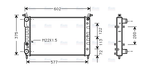 AVA Coolant Radiator FT2224