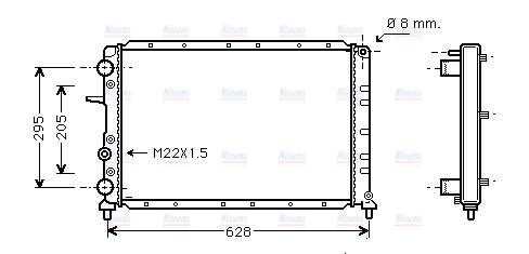 AVA Coolant Radiator FT2236