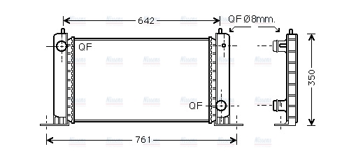 AVA Coolant Radiator FT2251