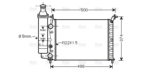 AVA Coolant Radiator FT2323