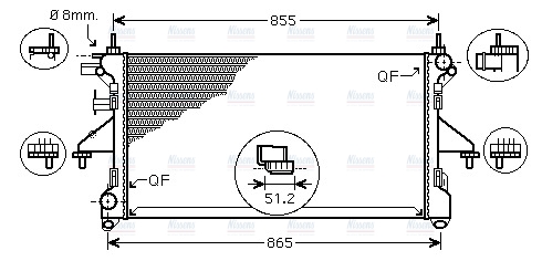 AVA Coolant Radiator FT2398