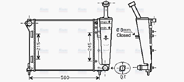 AVA Coolant Radiator FT2404