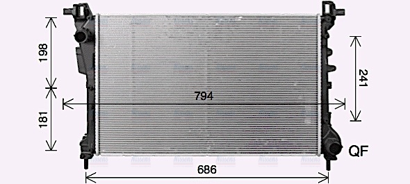 AVA Coolant Radiator FT2469