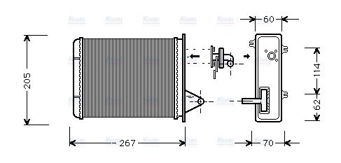 AVA Cabin Heater Core FT6089
