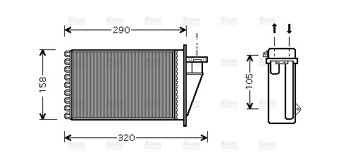 AVA Cabin Heater Core FT6266
