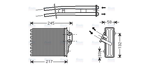 AVA Heater Core FT6304